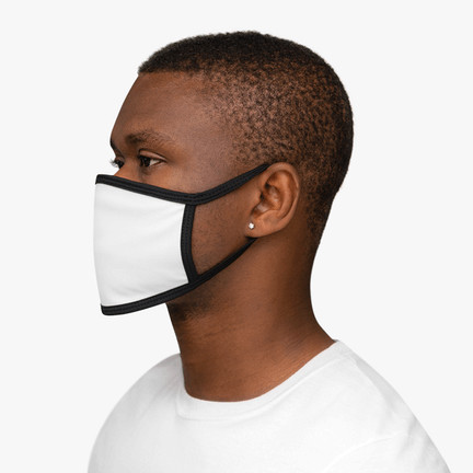Mixed-Fabric Face Mask Blank Man