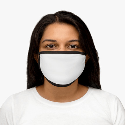 Mixed-Fabric Face Mask Blank Woman
