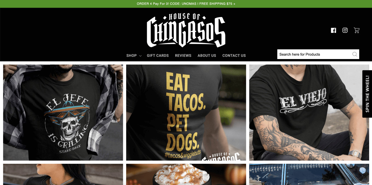Successful Print-On-Demand Stores - House of Chingasos