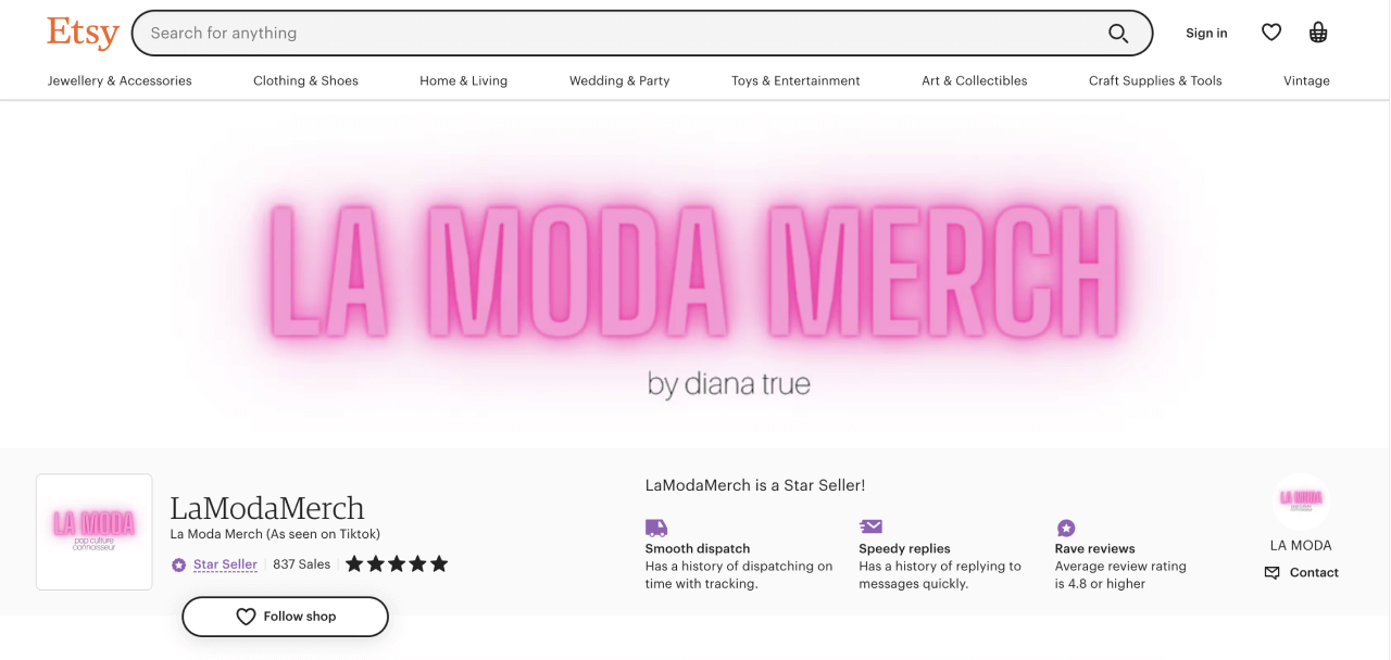 Successful Print-On-Demand Stores - La Moda Merch