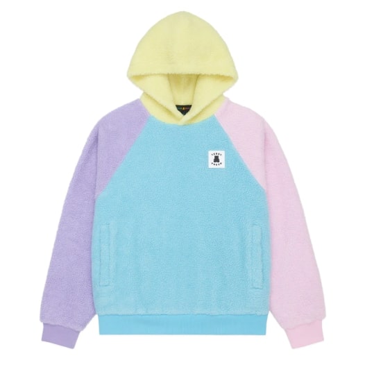 Teddy Fresh hoodie with a pastel color block design.