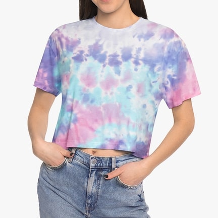 <a href="https://printify.com/app/products/1014/colortone/womens-tie-dye-crop-tee" target="_blank" rel="noopener"><span style="font-weight: 400; color: #17262b; font-size:16px">Women's Tie-Dye Crop Tee</span></a>
