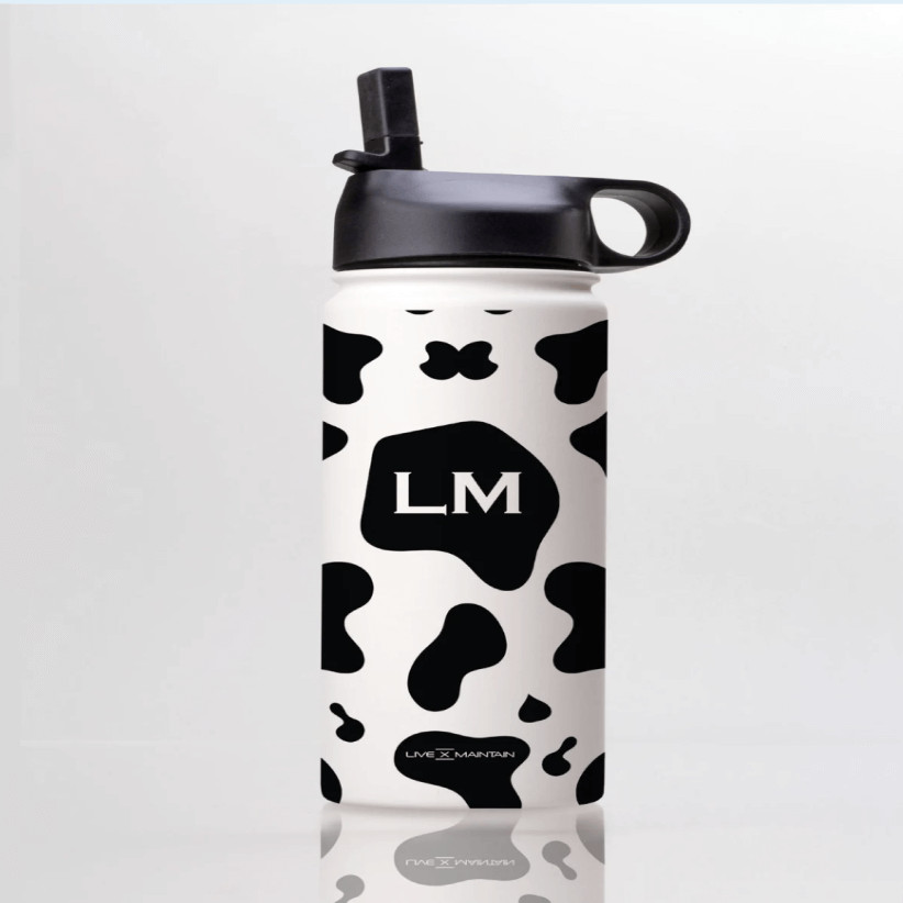 Stainless Steel Straw Bottle | Custom Printing - Printify