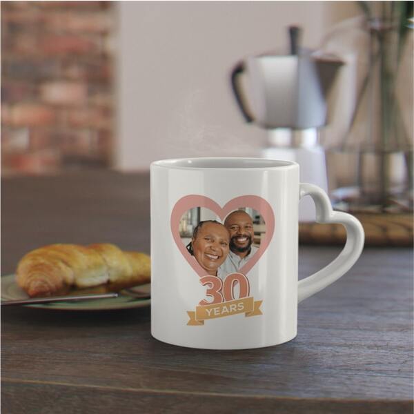 Heart Custom Photo, Personalized Mugs, Custom Coffee Mugs, Valentine's Day  gift, Anniversary gifts