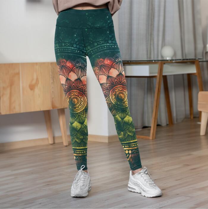 Zodiac Snake Bright Colored - Yoga Leggings — MoonShayde Design