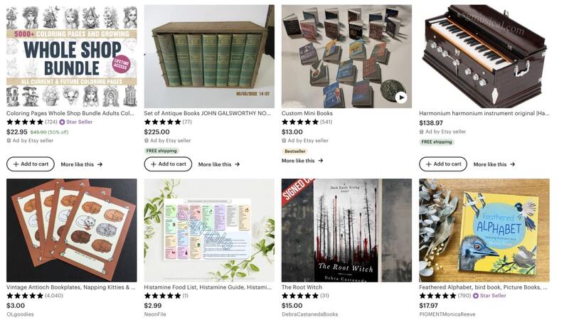 Etsy's top-rated book and movie related listings – custom mini books, a harmonium, antique books, bookplates, and more.