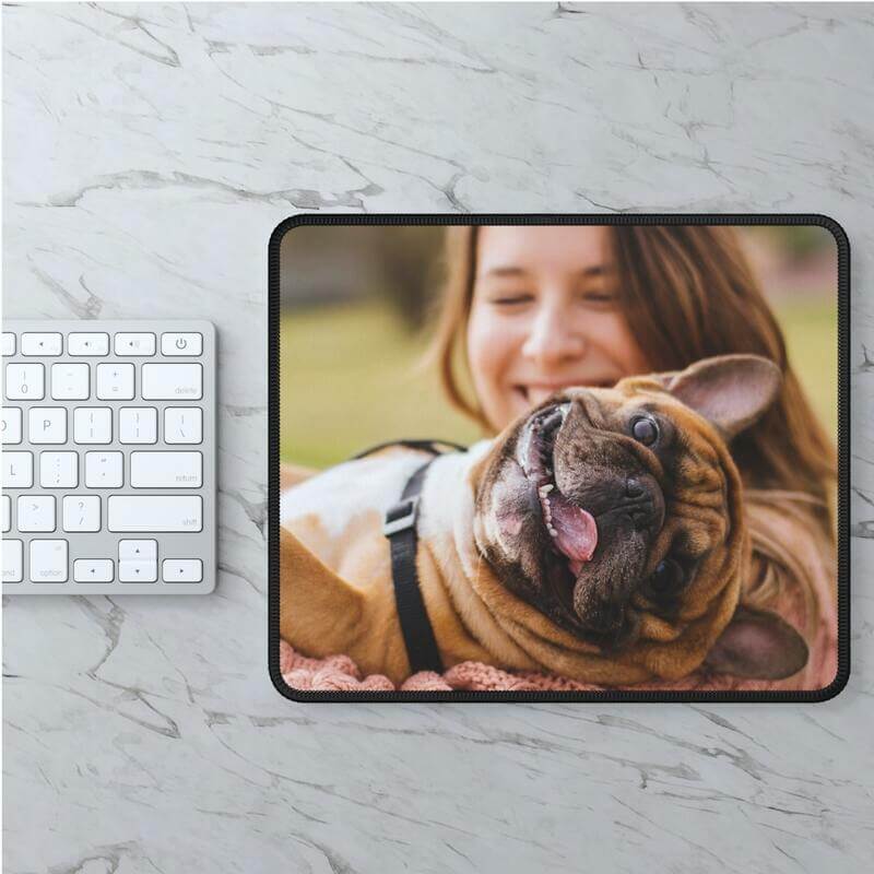 Photo Mouse Pad with Gel Wrist Rest - Custom Picture Gift Mousepad - Pet  Gift Dog Cat