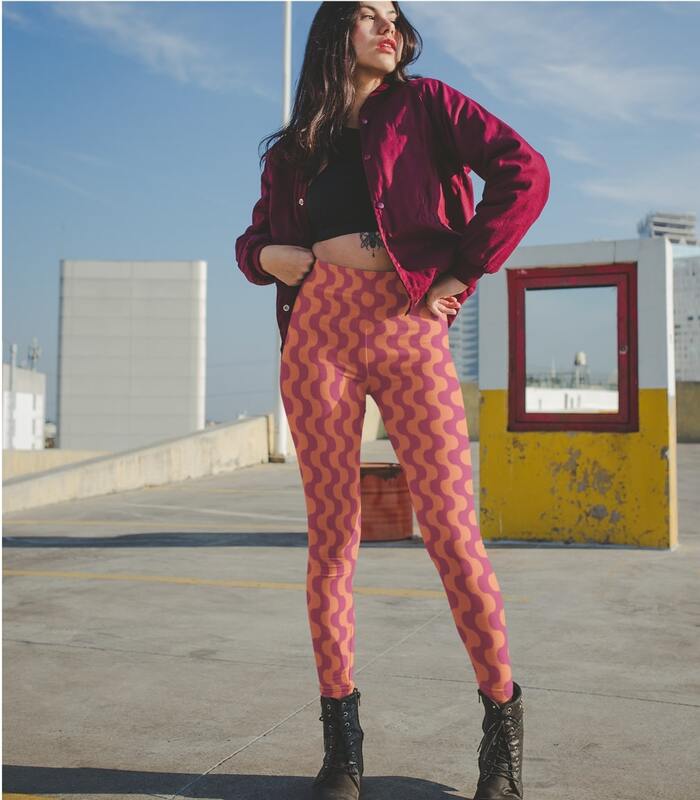 Checkered Pattern Pants, Red and White Checkered, leggings, pants,  patterned, pattern, abstract, Print-all-over, Yoga Leggings