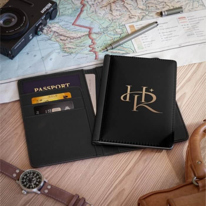 Monogrammed Passport Wallet