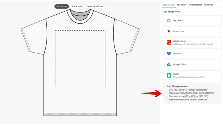 T-Shirt Design Size and Placement Tips – Printify Guide