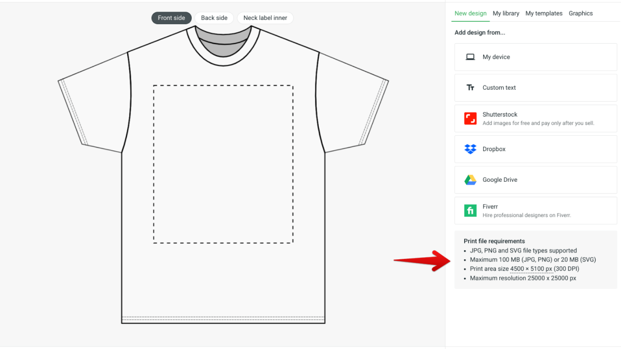 T-Shirt Design Size Placement Tips – Printify Guide