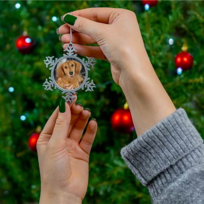 Custom Dog Ornament Made From Photo, Dog Ornament Personalized, Gift for Dog  Mom, Pet Portrait Ornament, Custom Cat Christmas Ornament 