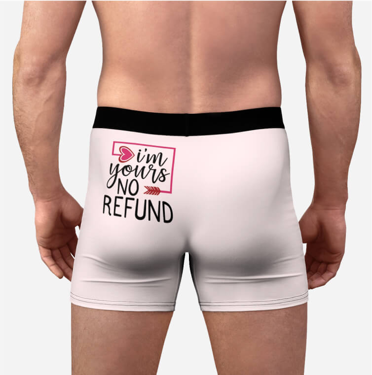 Quackity Boxers Custom Photo Boxers Men's Underwear Striped Printed Boxers  White