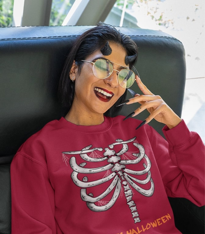 Halloween Baseball Skeleton Sweatshirt - Shirt Low Price