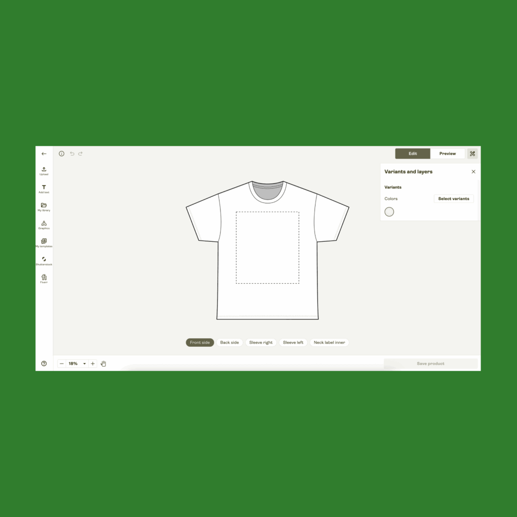 A screenshot of a Printify landing page.
