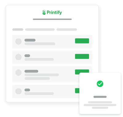 Product Listings Illustration of Printify's product publishing page.