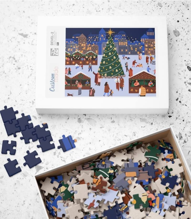 A custom Christmas themed puzzle.