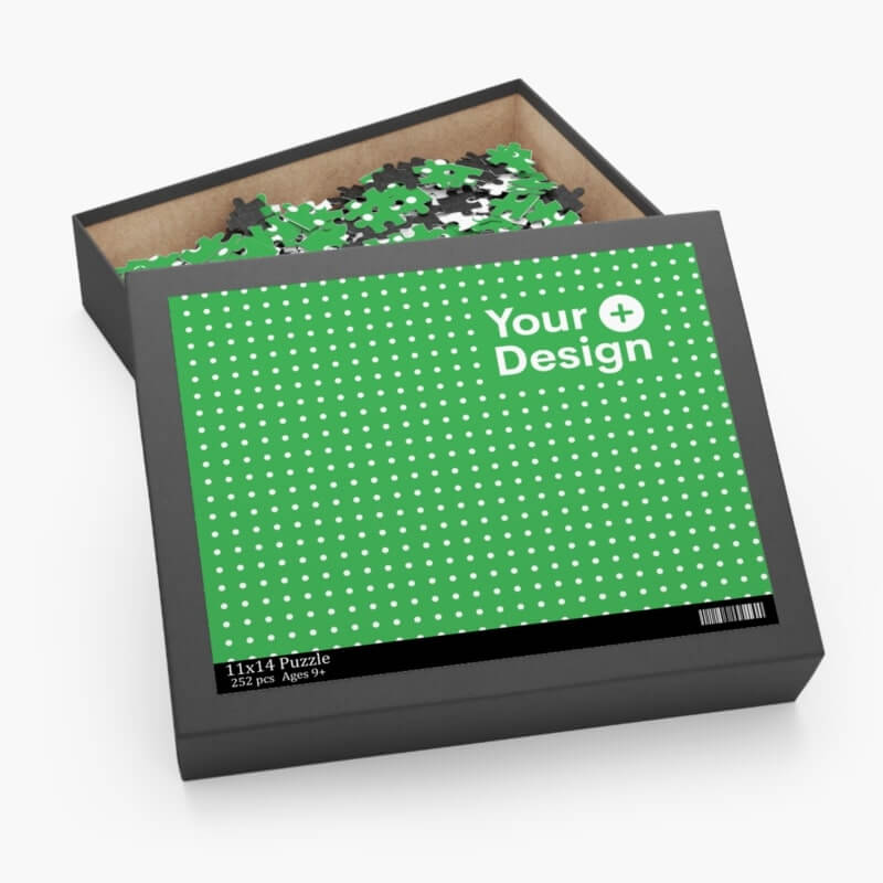 A custom Christmas puzzle mockup.