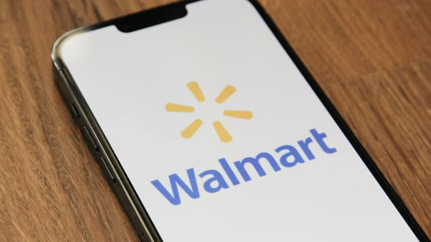 Walmart Marketplace logo on a phone screen.
