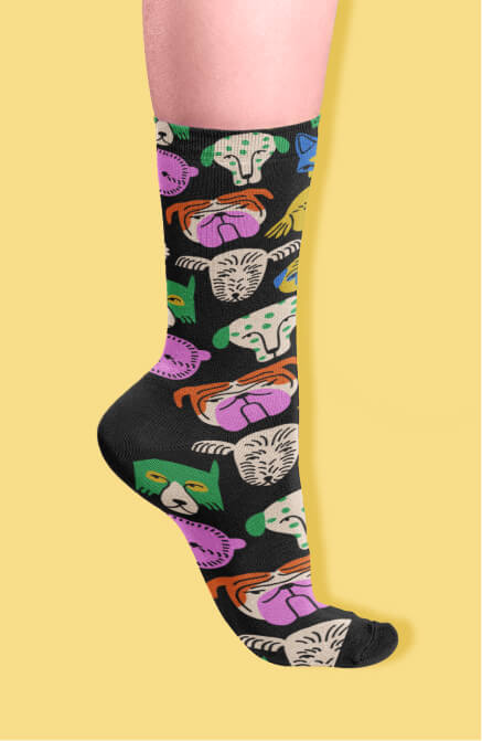 ALL OVER PRINT DESIGN- SUBLIMATION Socks for Sale by