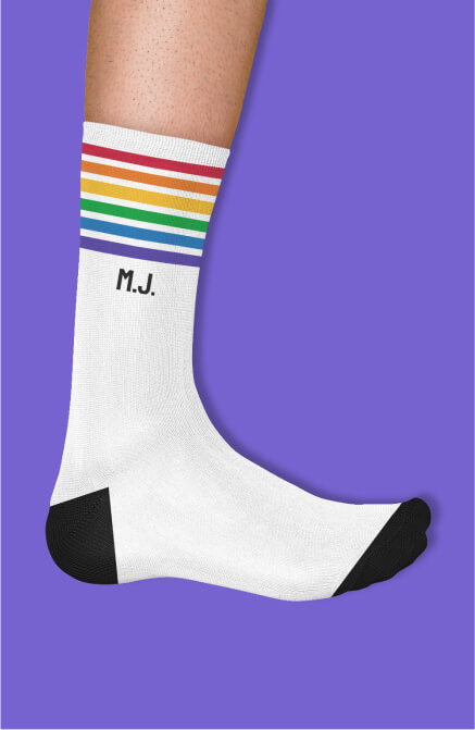  Kickboxing Print Socks - Silhouette Novelty Socks