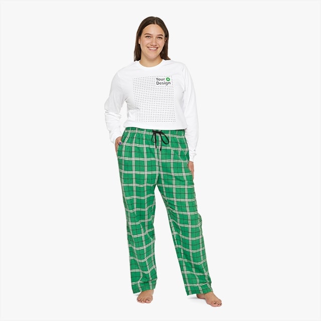 Monogrammed Flannel Pajama Pants / Monogrammed Pajama Pants / Plaid Pj  Pants / Personalized Pajamas / Light Blue Plaid Pajamas 