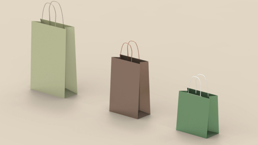 An illustration of three shopping bags.