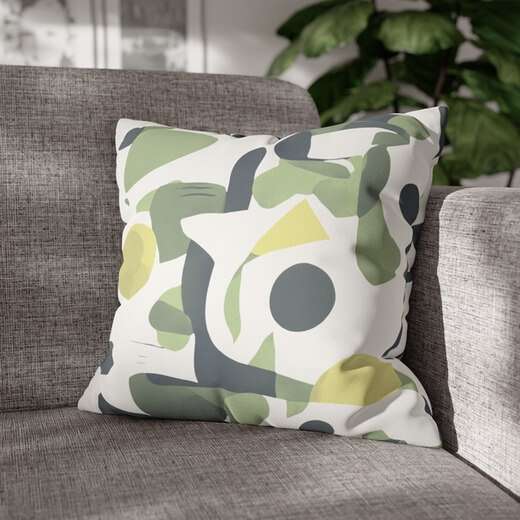 Faux Suede Square Pillowcase With Design Custom Blankets 9