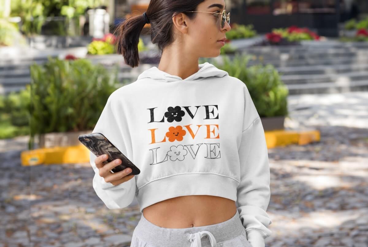 Custom Crop Top Hoodie Create Your Own Cropped Hoodies