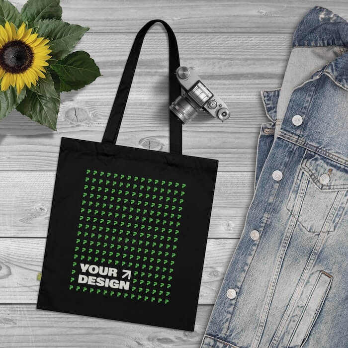 Organic Cotton Tote Bag with design Eco-friendly t-shirt printing options for your business 15