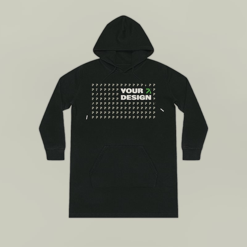 Womens Streeter Hoodie Dress – Stanley Stella STDW143 with design Eco-friendly t-shirt printing options for your business 13