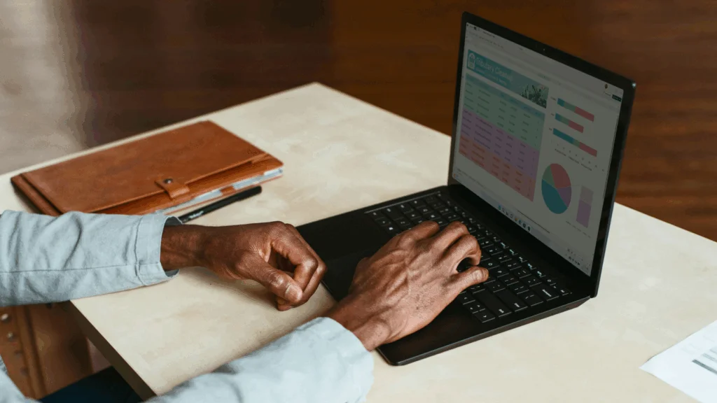 A Person working on a computer.