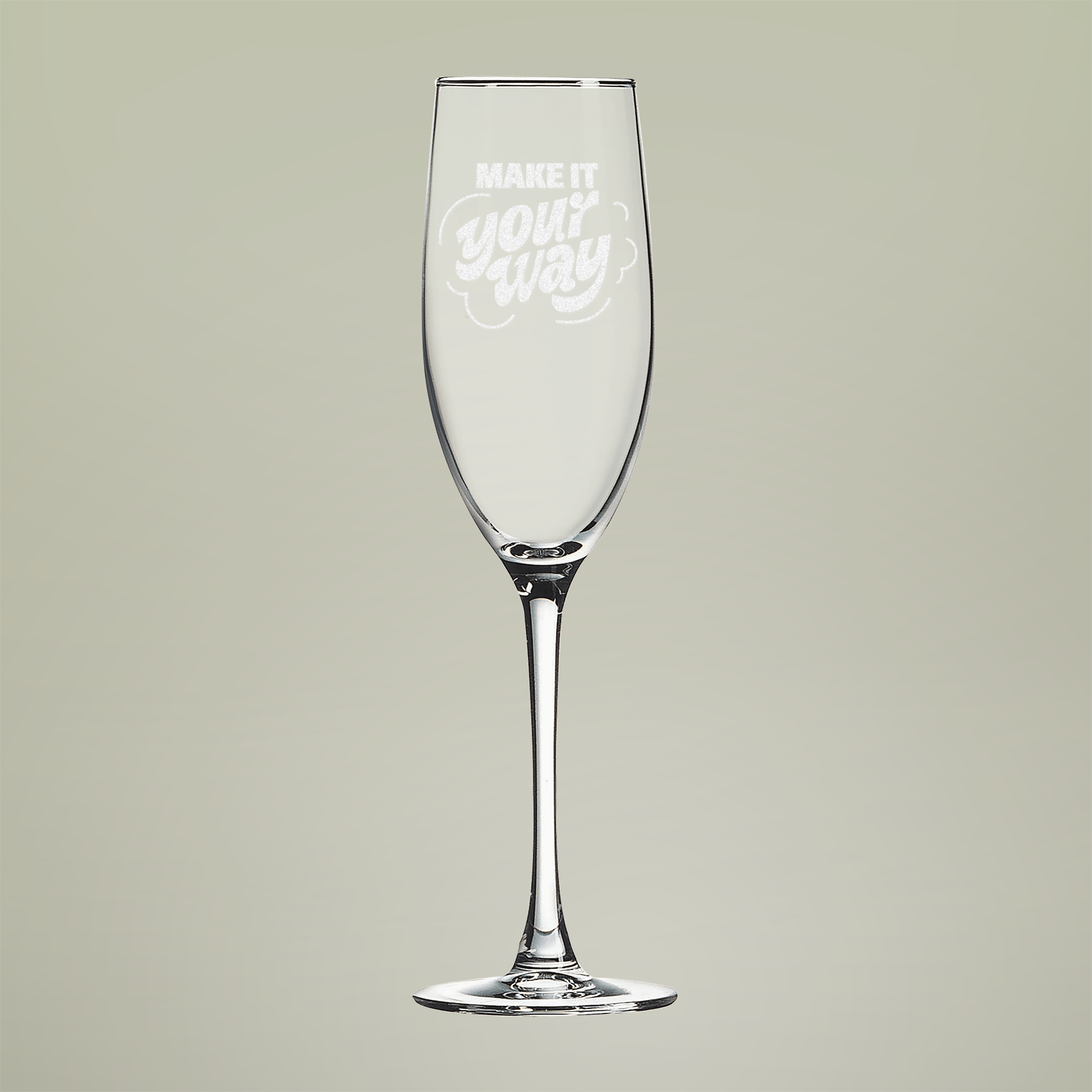 Champagne Glass 8oz Engraving Custom glassware 10