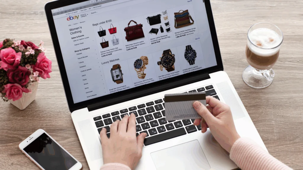 Infographic illustrating steps to earn money online using eBay, featuring tips and strategies for successful selling.