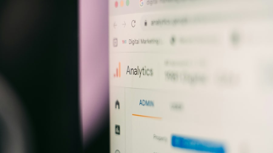 How to optimize your Canva template listings on Etsy Google analytics on a computer screen.