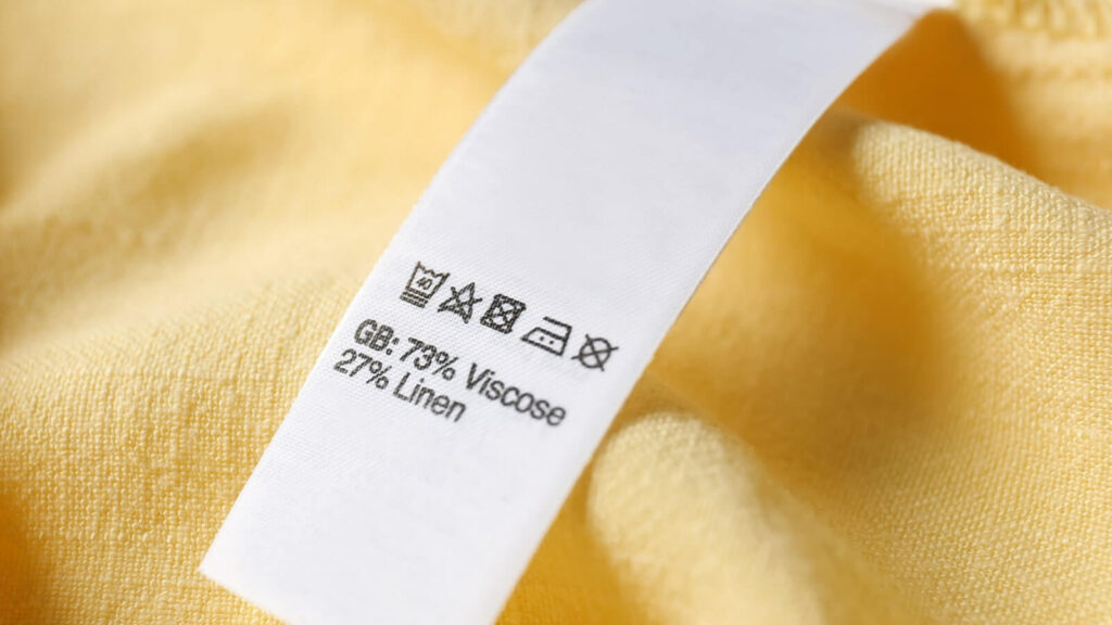 A viscose product tag.