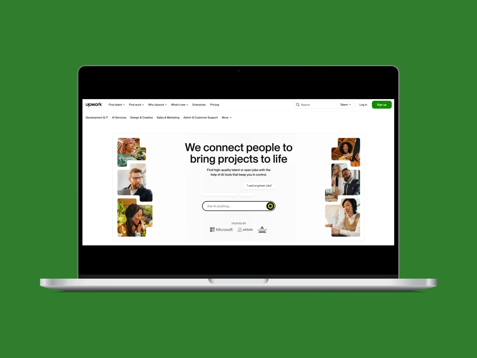 An Upwork page.