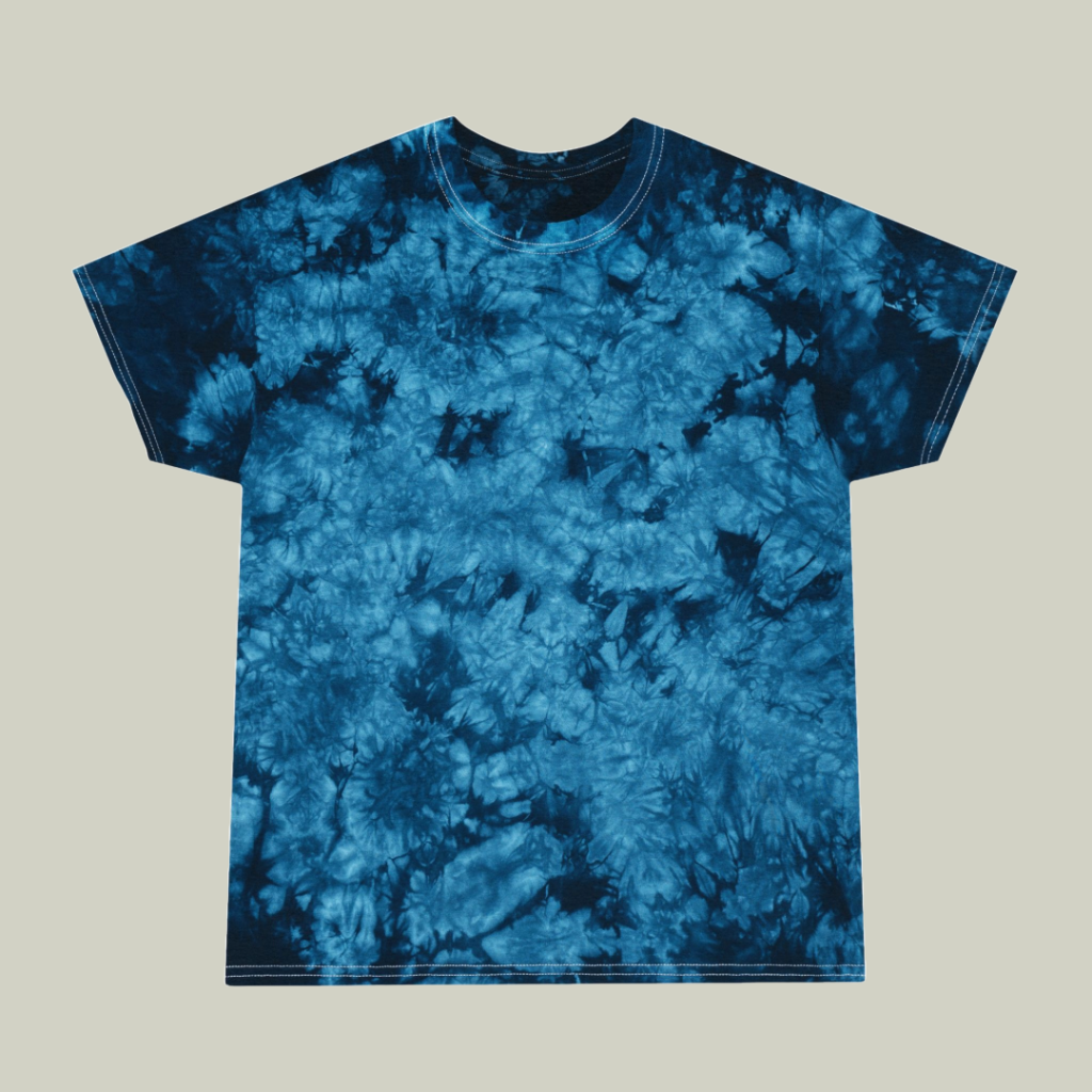 Blue and dark blue Blue and dark blue tie-dye t-shirt.