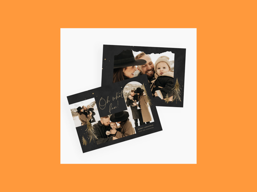 Handmade greeting cards with personalized pictures Greeting cards with family pictures on them.