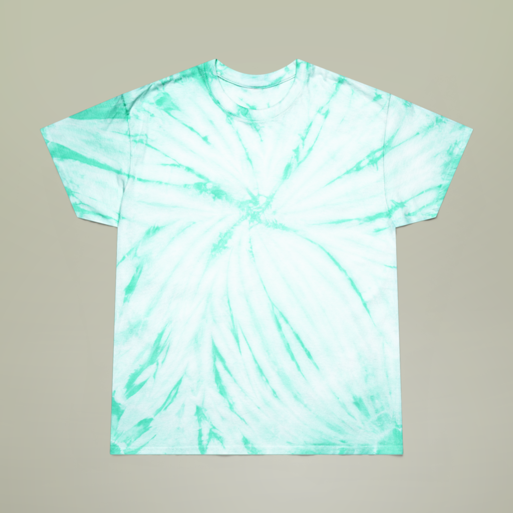 Mint and light green Mint and light green tie-dye t-shirt.