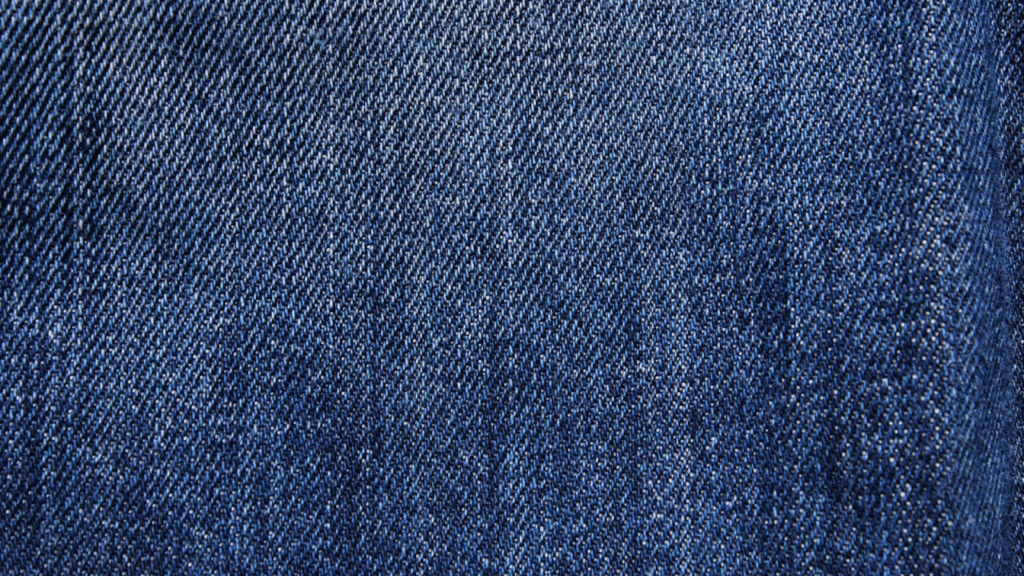 Denim Types of fabric Close-up of a dark blue denim.