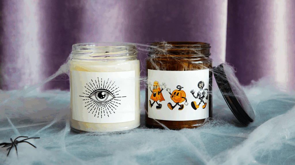 Moody candle Make a living without a job Personalized scented candles with a custom print.