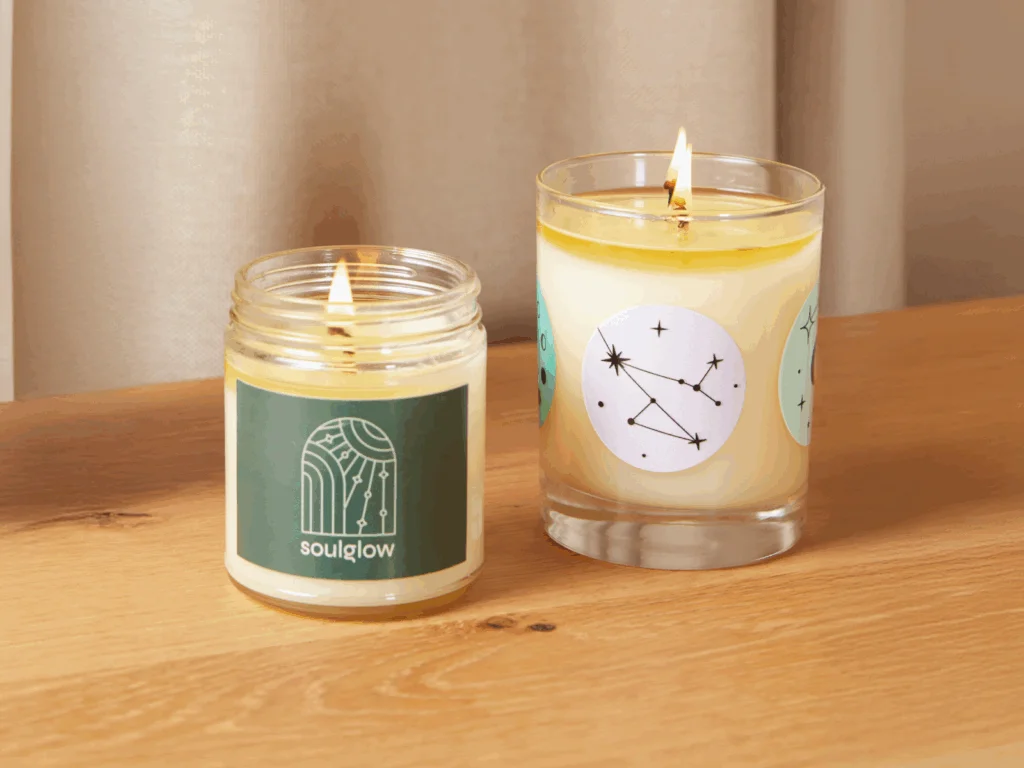 “Soulglow” scented candles.