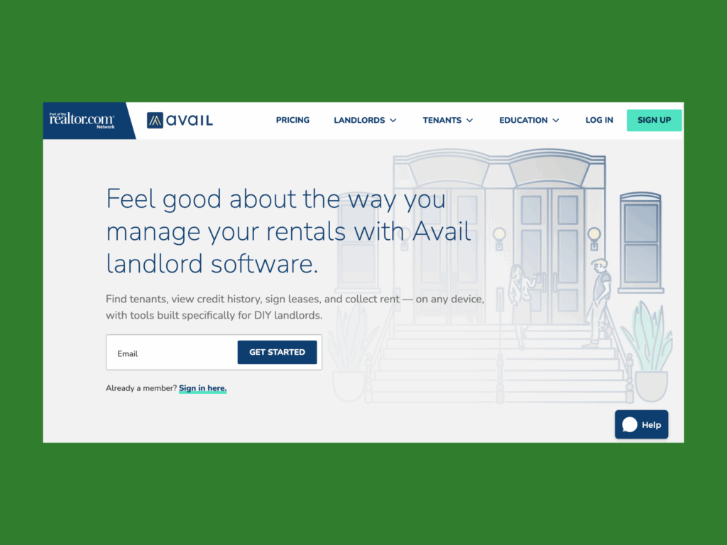 avail A screenshot of the Avail landing page.