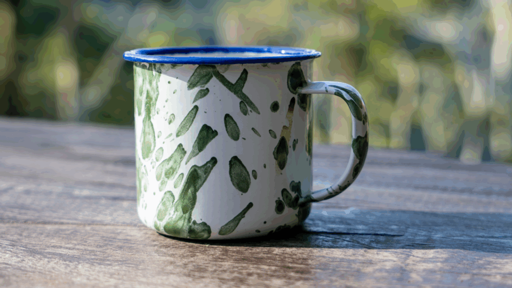 enamel camping mugs Etsy shop ideas A colorful painted enamel camping mug.
