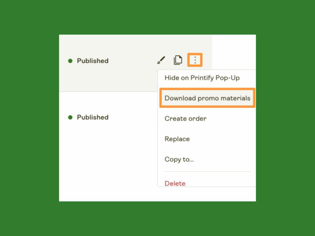 A screenshot mockup explaining how to create a QR price tag in a Printify Pop-Up Store.