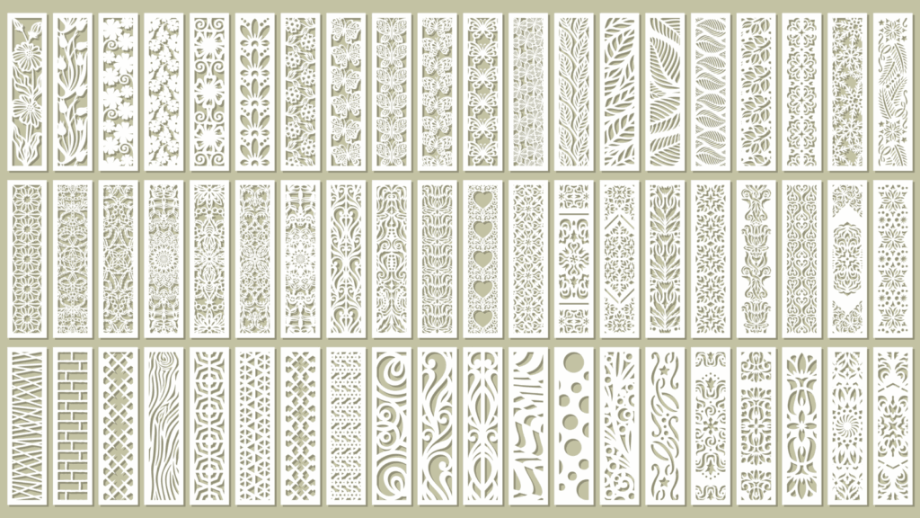 Etching cream and stencils Various stencils used for glass etching using etching cream.