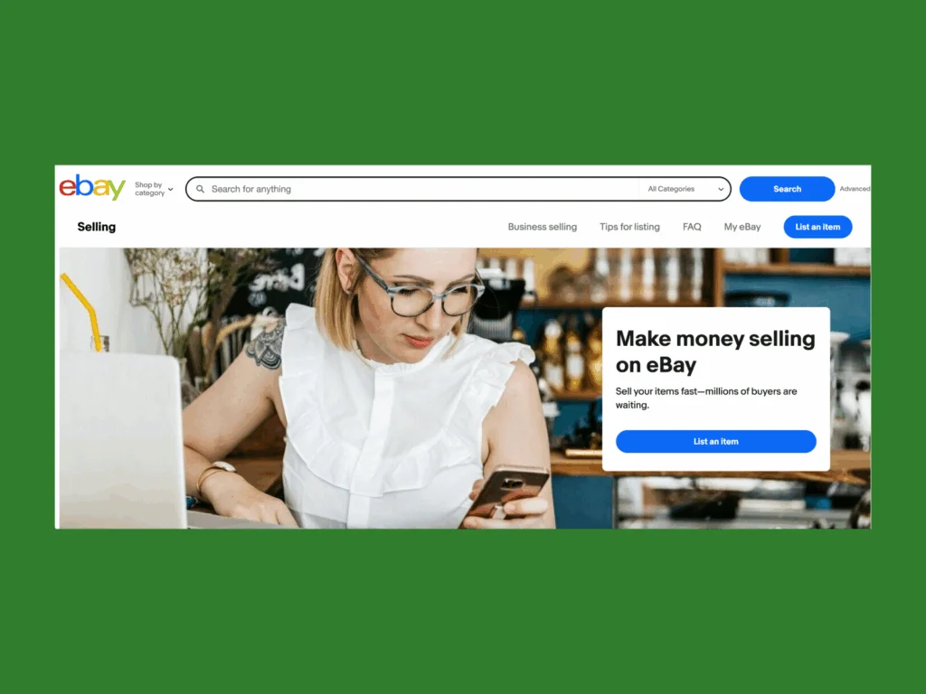 12 ebay A screenshot of the eBay landing page.