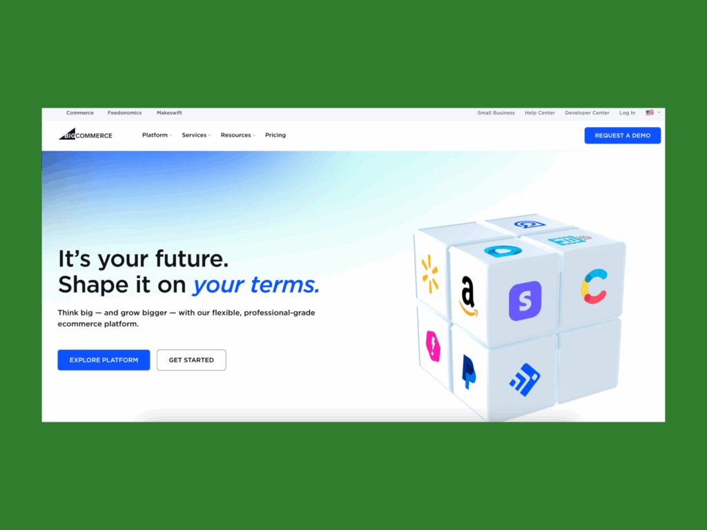 2 bigcommerce A screenshot of the BigCommerce landing page.