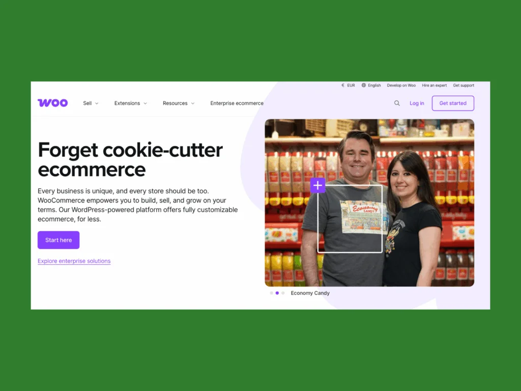 4 woo A screenshot of the Woo landing page.
